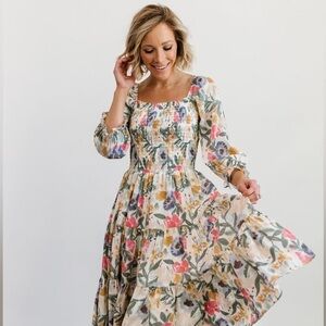 Baltic Born Marta Smocked midi size M color multifloral